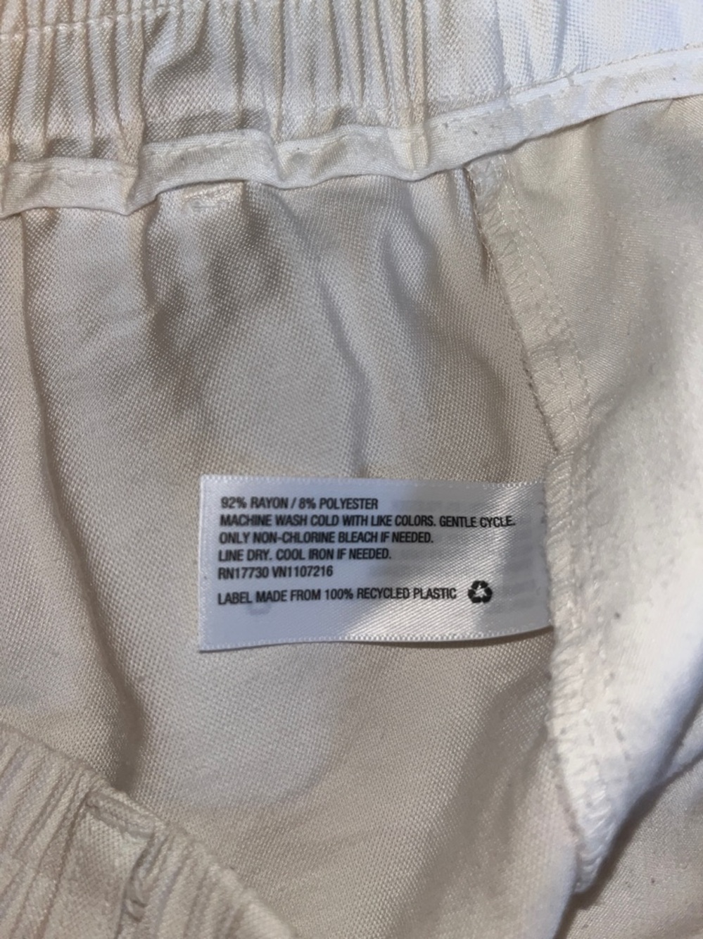 A NEW Day PLUS SIZE cream rayon Pants trouser w/pockets tag says sz 17 - Picture 6 of 7